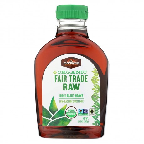 Madhava Pure Agave Nectar, Raw (6x23.5 Oz)